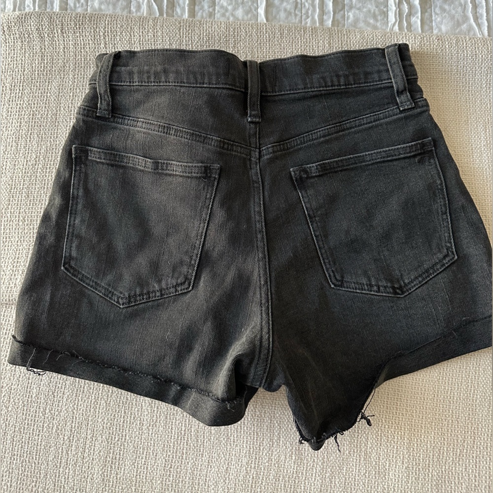 Madewell Black Denim High Rise Shorts - 25
